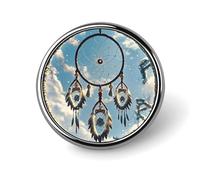 Native American Dream Catcher Round Badge Personalized Metal Lapel Pin Badges Fit Clothing Bags Hat Humorous Printed Brooch Badge Party Decorations Accessories for Men Women