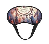Native American Dream Catcher Sleep Mask for Side Sleeper Eye Mask for Sleeping Light Blocking Soft Breathable Sleep Eye Mask for Women Men Adjustable Elastic Strap Travel Nap Blackout Eye Shade Cover