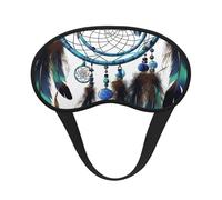 Native American Dream Catcher Sleep Mask for Side Sleeper Eye Mask for Sleeping Light Blocking Soft Breathable Sleep Eye Mask for Women Men Adjustable Elastic Strap Travel Nap Blackout Eye Shade Cover