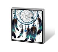Native American Dream Catcher Square Lapel Pin Women's Novelty Buttons & Pins Metal Badge Cute Brooch Pin Retro Pinback Badge Fashion Bag Pins for Hat Backpacks Tie Suit Wedding Party Accessory