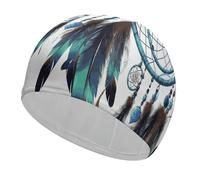 Native American Dream Catcher Swim Cap Comfortable Shower Caps for Drag Reduction and Hair Protection Durable Soft Elastic Bathing Cap Keep Hairstyle Unchanged for Women and Men