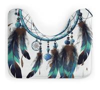 Native American Dream Catcher U Shaped Toilet Rug 20"X 16" Non Slip Absorbent Contour Bathroom Rug for Toilet Quick Dry Low Pile Thin Bath Mat Soft Floor Carpet Machine Washable