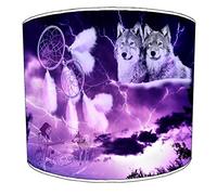 Native American Dream Catcher Wolf Lampshade For A Ceiling Light In 3 Sizes - Free Personalisation