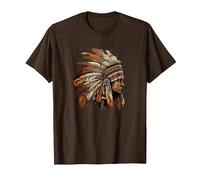 Native American Dreamcatcher Indian Design T-Shirt, Men, Brown, XX-Large