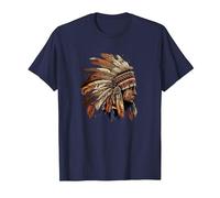 Native American Dreamcatcher Indian Design T-Shirt, Men, Navy Blue, XX-Large