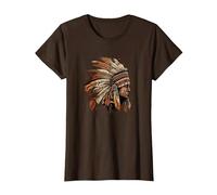Native American Dreamcatcher Indian Design T-Shirt, Women, Brown, Small
