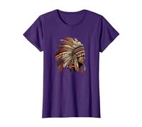 Native American Dreamcatcher Indian Design T-Shirt, Women, Purple, Small