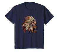 Native American Dreamcatcher Indian Design T-Shirt, Youth, Navy Blue, Small