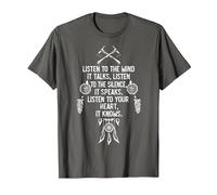 Native American Dreamcatcher Poem T-Shirt, Men, Asphalt Grey, 6X-Large