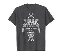 Native American Dreamcatcher Poem T-Shirt, Men, Dark Heather Grey, Large
