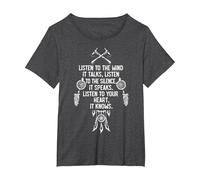 Native American Dreamcatcher Poem T-Shirt, Women's Plus, Dark Heather Grey, 3X