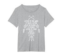 Native American Dreamcatcher Poem T-Shirt, Women's Plus, Heather Grey, 3X