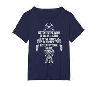 Native American Dreamcatcher Poem T-Shirt, Women's Plus, Navy Blue, 4X