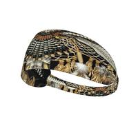 Native American Falcon Mandala Hairband, Unisex Elastic Headband, Moisture Wicking Headband For Sports, Running, Yoga.