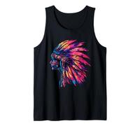 Native American Feather Headdress Artwork Indian Tribe Tank Top