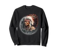 Native American feather headdress indian chiefs Sweatshirt