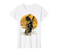Native American Feather Headdress Sunset Indian Chief Value Graphic T-Shirt, Women, White, XL