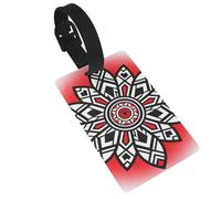 Native American Flowers Luggage Tags for Suitcases - Durable PVC ID Tags with Detachable Straps for Travel, Backpack, Golf Bag, Anti-Loss