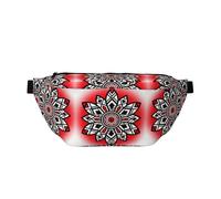 Native American Flowers Running Waist Pack-No-Bounce Phone Holder for Gym, Waterproof Crossbody Bum Bag with Adjustable Strap