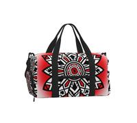 Native American Flowers Sports Duffel Bag-Weekender with Shoe Compartment