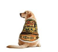 Native American Folk Art Dog Shirt Vest Dog Clothes- Breathable Cooling for Big Dogs, Sun Protection Comfort Wear for Golden Retriever, Husky, Alaska Outdoor Activities 4X-Large