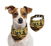 Native American Folk Art Pet Scarf Dog Bandanas Spring Summer Soft Cotton Puppy Scarfs Adjustable Accessories for Small Medium Large Girl Boy Pup Large