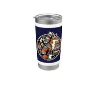 Native American Fox Totem Artwork Stainless Steel Insulated Tumbler