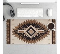 Native American Gaming Mouse Pad 12x24 Inch Desk Pad Protector Waterproof Non-Slip Rubber Base Keyboard Mat Extra Large Desktop Mat for Office Home Computer Laptop Table Accessory
