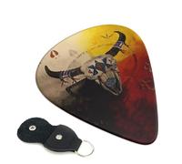 native american Guitar Picks, 6 Pcs Guitar Plectrums double-sided printing, suitable for acoustic, electric and bass guitars, including 0.46 mm 0.71 mm 0.96 mm