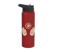 Native American Hands Symbol Art for Healing Stainless Steel Insulated Water Bottle