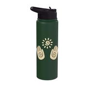 Native American Hands Symbol Art for Healing Stainless Steel Insulated Water Bottle