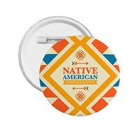 Native American Heritage Month Indigenous Pride Pins Round Brooch Button Badge Stickers Sign Metal Pin Badge Decor for Clothing