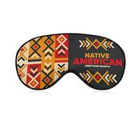 Native American Heritage Month Indigenous Pride Sleep Masks Eye Cover Blackout with Adjustable Elastic Strap Night Blindfold for Women Men Yoga Travel Nap