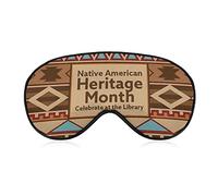 Native American Heritage Month Indigenous Pride Sleep Masks Eye Cover Blackout with Adjustable Elastic Strap Night Blindfold for Women Men Yoga Travel Nap