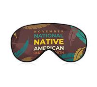 Native American Heritage Month Indigenous Pride Sleep Masks Eye Cover Blackout with Adjustable Elastic Strap Night Blindfold for Women Men Yoga Travel Nap