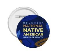 Native American Heritage Month Pins Round Brooch Button Badge Stickers Sign Metal Pin