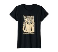 Native American Homeland Security American Indians Chief Value Graphic T-Shirt, Women, Black, S