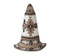 Native American Hooded Cape For Teenagers, Unisex Cloak Robe Hooded Halloween Costume Satin Witches Vampire Cloak Fancy Dress Up Children
