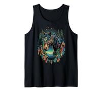 Native American Horse Feather Headdress Indian Tribe Tank Top