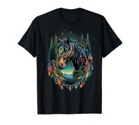 Native American Horse Feather Headdress Indian Tribe Value Graphic T-Shirt