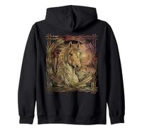 Native American Horse Feather Indian Tribe Indigenous People Zip Hoodie