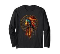 Native American Indian Chief Dreamcatcher Indian Tribe Long Sleeve T-Shirt