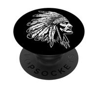 Native American Indian Chief Native American Pride Drawing PopSockets Adhesive PopGrip