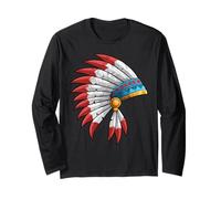 Native American Indian Headdress Heritage Roots Long Sleeve T-Shirt