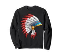 Native American Indian Headdress Heritage Roots Sweatshirt