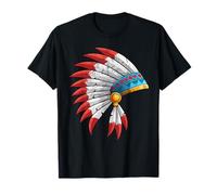 Native American Indian Headdress Heritage Roots T-Shirt
