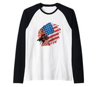 Native American Indian Heritage Day 4th July USA Flag Raglan Baseball Tee