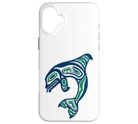 Native American Indian Orca Whale Pacific Northwest Case for iPhone 16 Plus