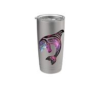 Native American Indian Orca Whale Pacific Northwest Stainless Steel Insulated Tumbler