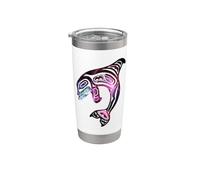 Native American Indian Orca Whale Pacific Northwest Stainless Steel Insulated Tumbler